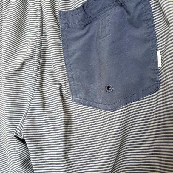 Vuori Kore Shorts in Navy Charcoal Stripe - Picture 5 of 5